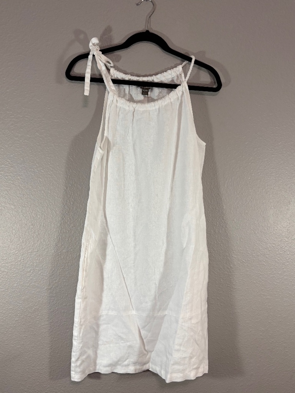 Womens White Tommy Bahama Linen Sleeveless Sheath Dress Size XS